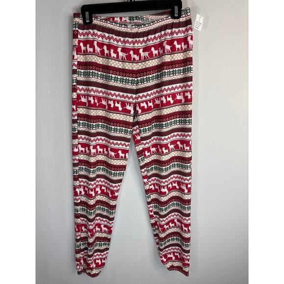 No Brand Other - Christmas Theme Pull‎ On Ribbed Loungewear Pajama Pants Women's Small NWOT